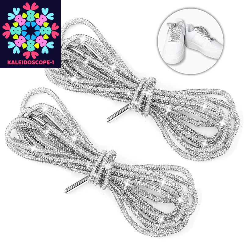 Rhinestone Glitter Shoe Laces - 1 Pair Exquisite Shiny Hoodie & Strings Shoelace.