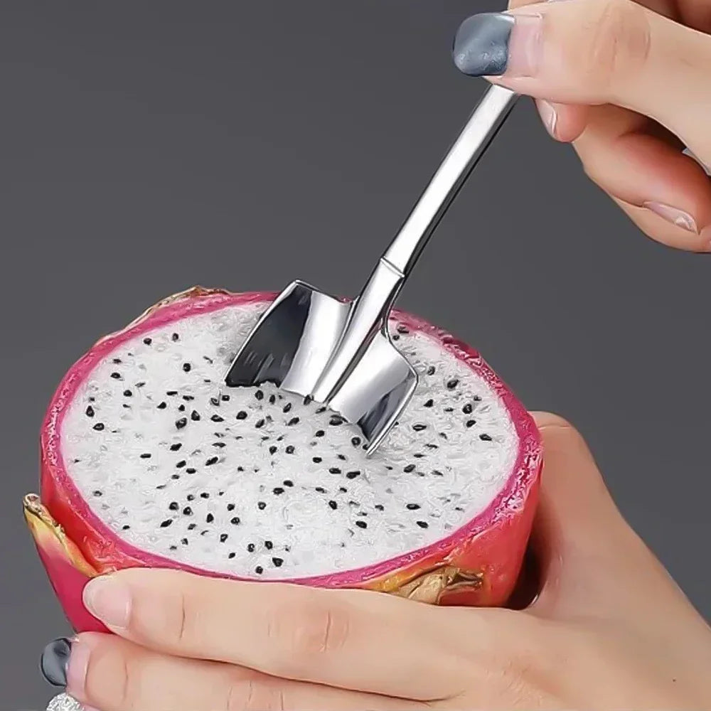 Stainless Steel Shovel Spoons Silver Mini Coffee Fruit Ice Cream Dessert Spoon.