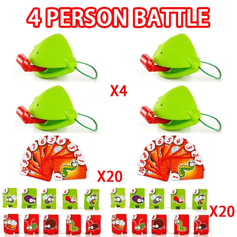 Frog Lizard Mask Wagging Tongue Lick Cards Board Game.