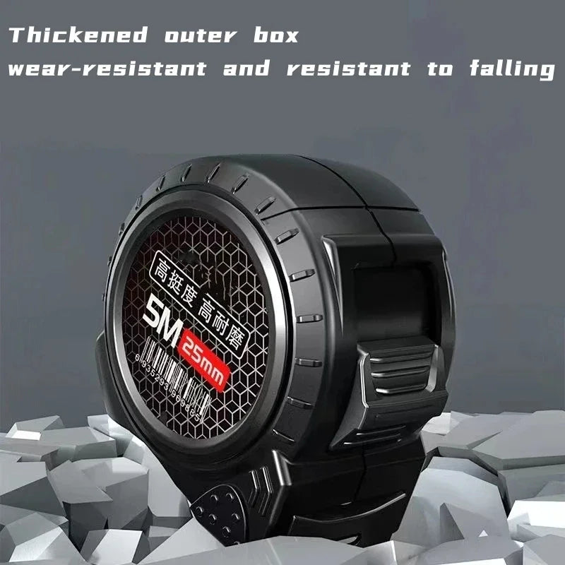 3/5/10M Metric Measuring Tape Self Locking Fluorescent Steel Tape Measure High Precision Wear-Resistant Ruler Measuring Tools