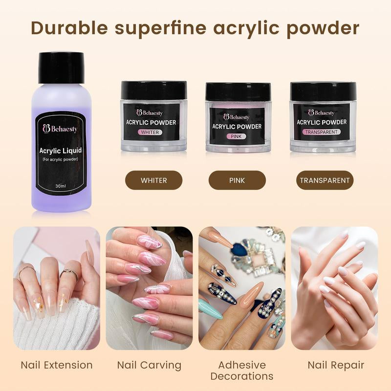 Professional Beginner Nail Kit Acrylic Set with Everything.
