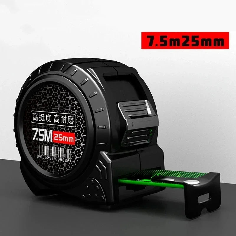 3/5/10M Metric Measuring Tape Self Locking Fluorescent Steel Tape Measure High Precision Wear-Resistant Ruler Measuring Tools