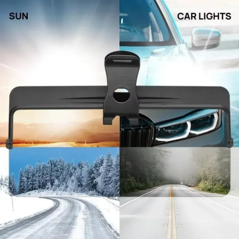Universal Car Sun Visor with Polarized Glare Protection.