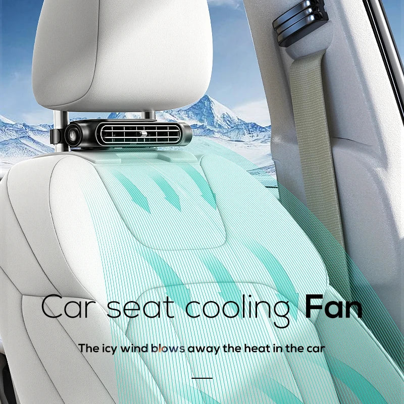 Car Headrest Cooling Air Fan 3 Speeds.