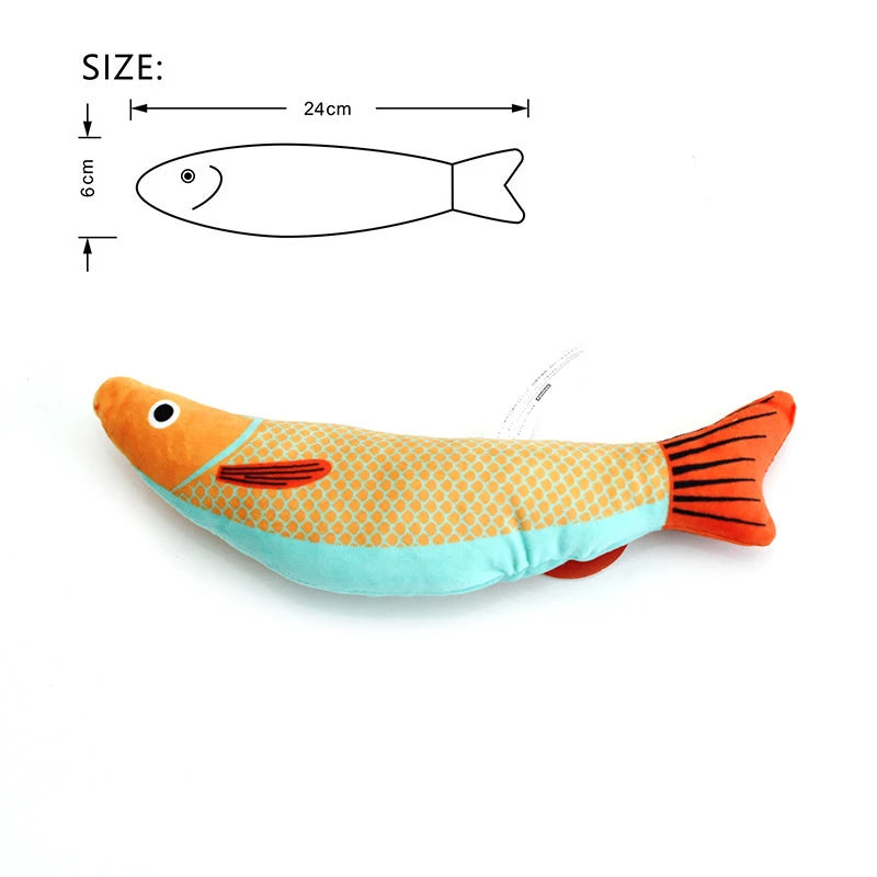 Cat Toy Catnip 3D Simulation Fish Goldfish Kitten Toys.