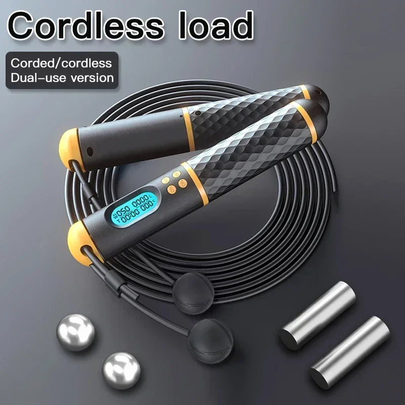 2 in 1 Multifunctional Skipping Rope with Digital Counter Speed.