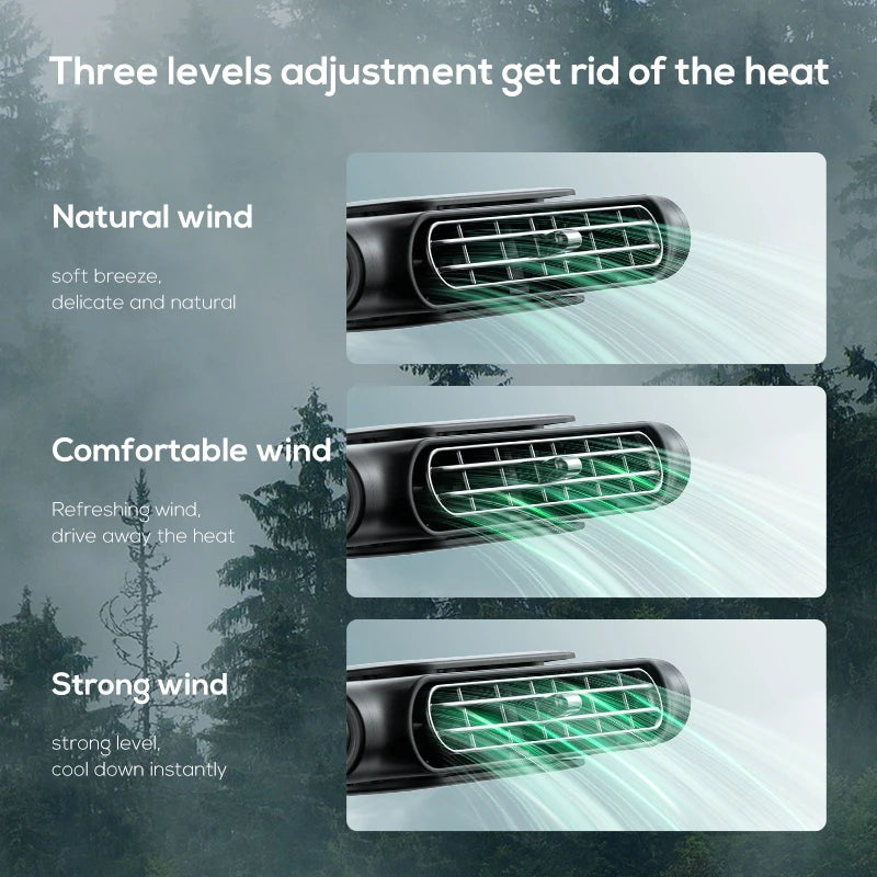Car Headrest Cooling Air Fan 3 Speeds.