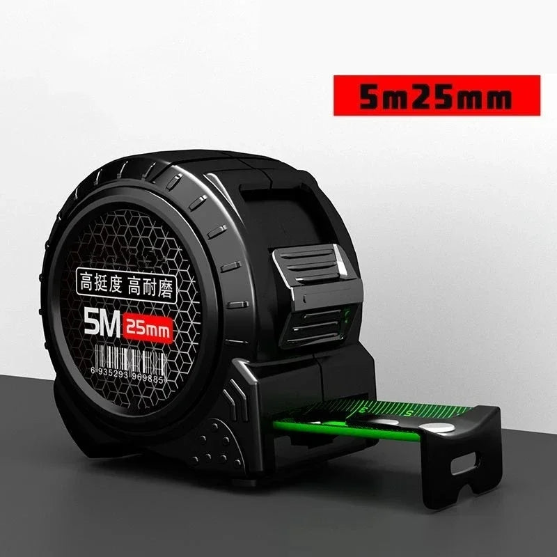 3/5/10M Metric Measuring Tape Self Locking Fluorescent Steel Tape Measure High Precision Wear-Resistant Ruler Measuring Tools