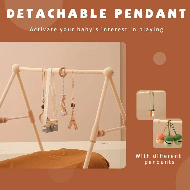  Gym Frame Baby Activity Wooden Fitness Frames Play Gym.