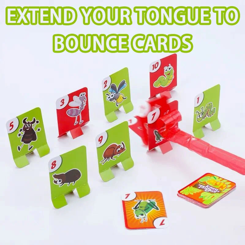 Frog Lizard Mask Wagging Tongue Lick Cards Board Game.