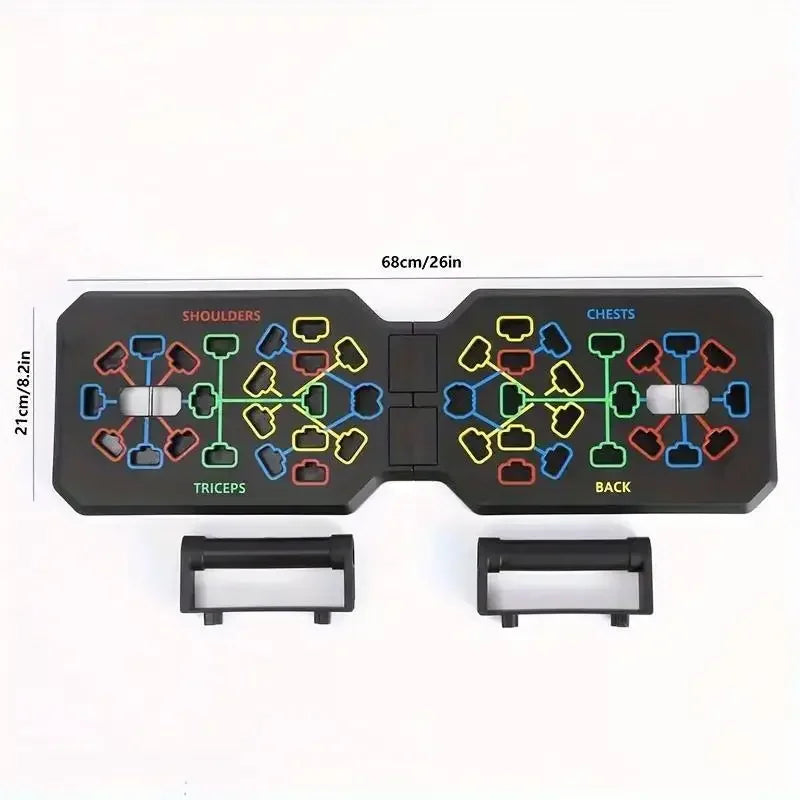 Foldable Push-Up Board with Handles – Portable Multifunctional Fitness Equipment for Chest, Arms, Back & Core Training”