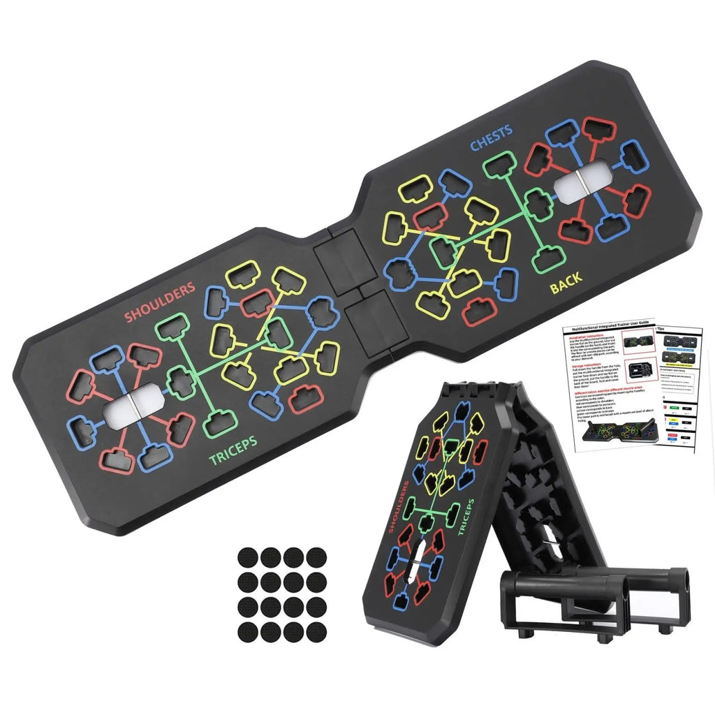 Foldable Push-Up Board with Handles – Portable Multifunctional Fitness Equipment for Chest, Arms, Back & Core Training”