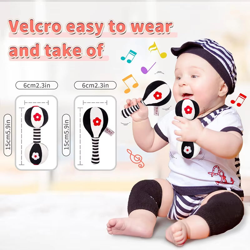 2 PCS Baby Soft Rattles.