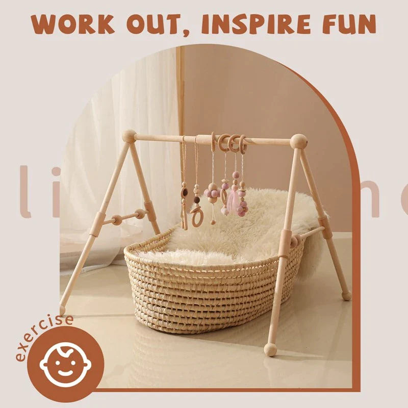  Gym Frame Baby Activity Wooden Fitness Frames Play Gym.