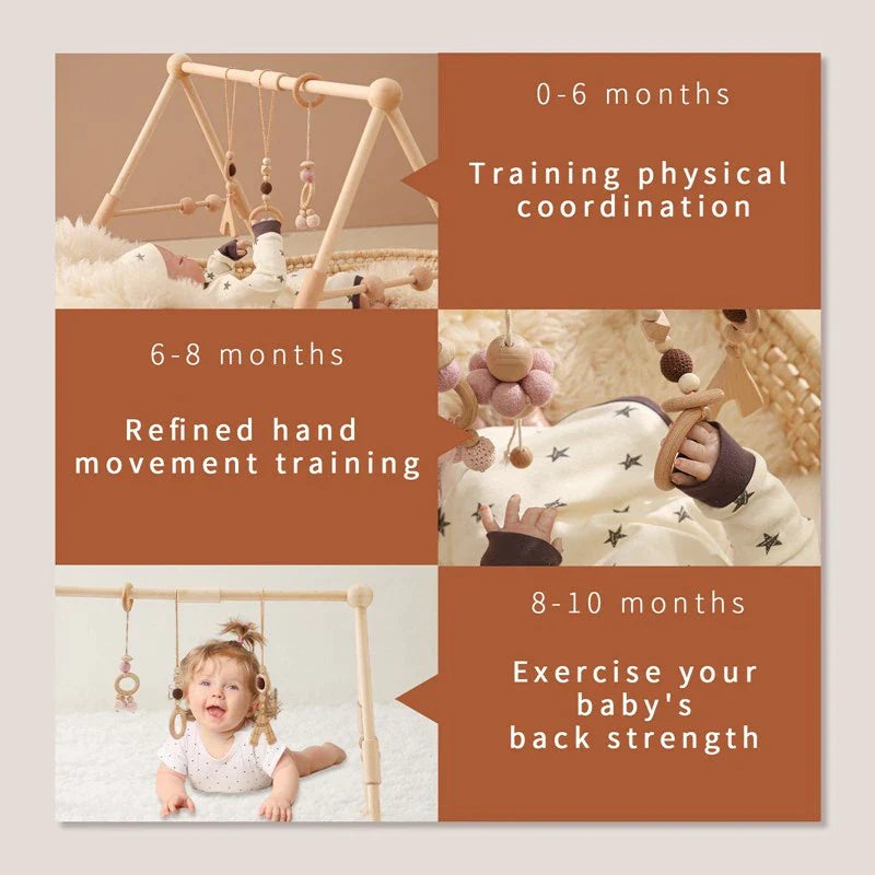 Gym Frame Baby Activity Wooden Fitness Frames Play Gym.