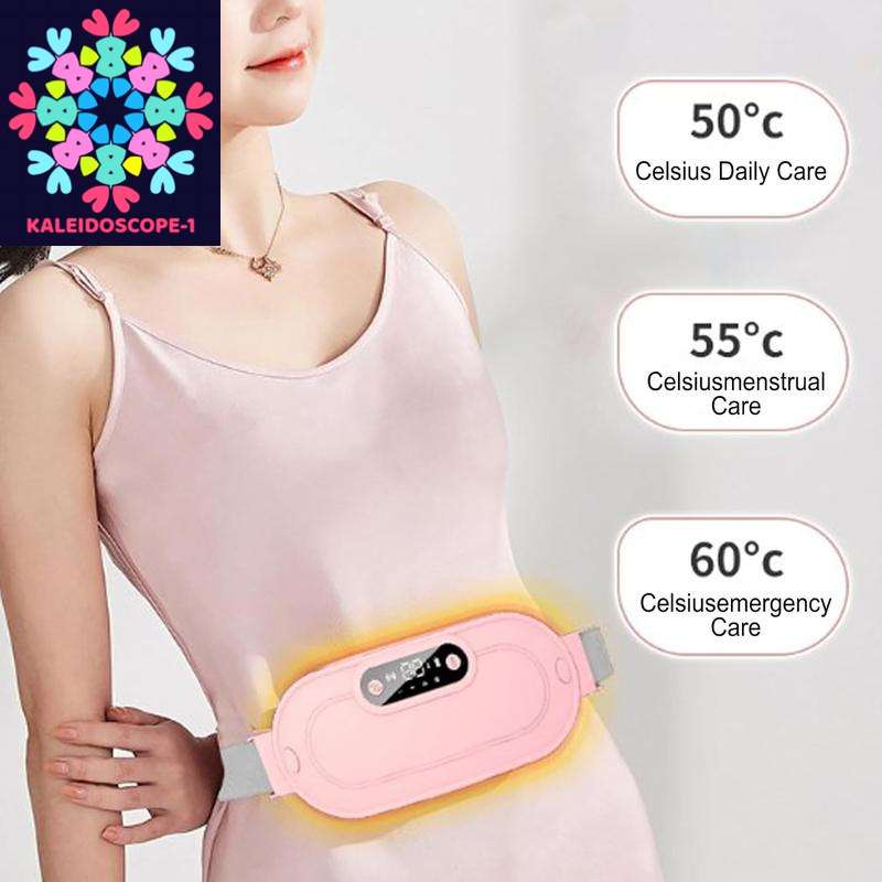 Portable Heating Pad, Heating Pads Automatic Shut off Belly Wrap Adjustable Belt Menstrual Cramps Relief Pad Comfort Daily Pink
