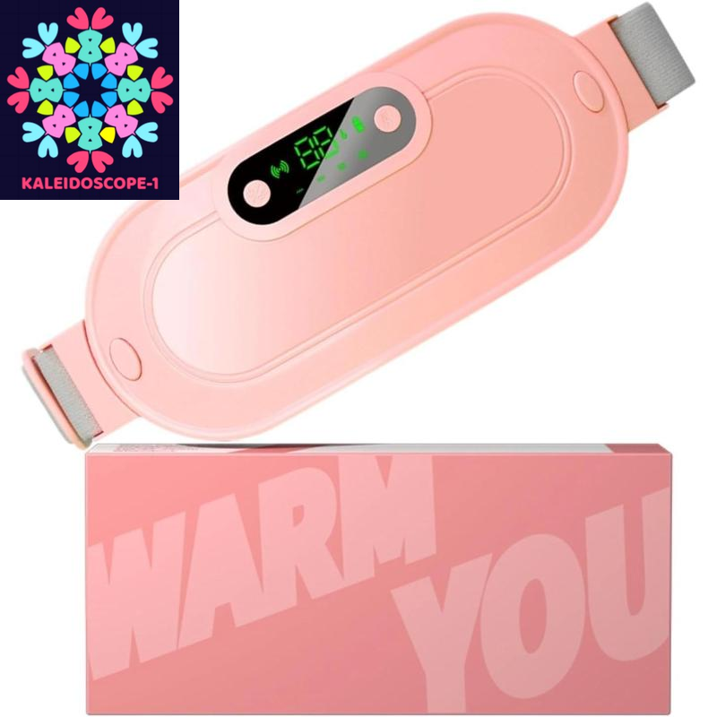 Portable Heating Pad, Heating Pads Automatic Shut off Belly Wrap Adjustable Belt Menstrual Cramps Relief Pad Comfort Daily Pink