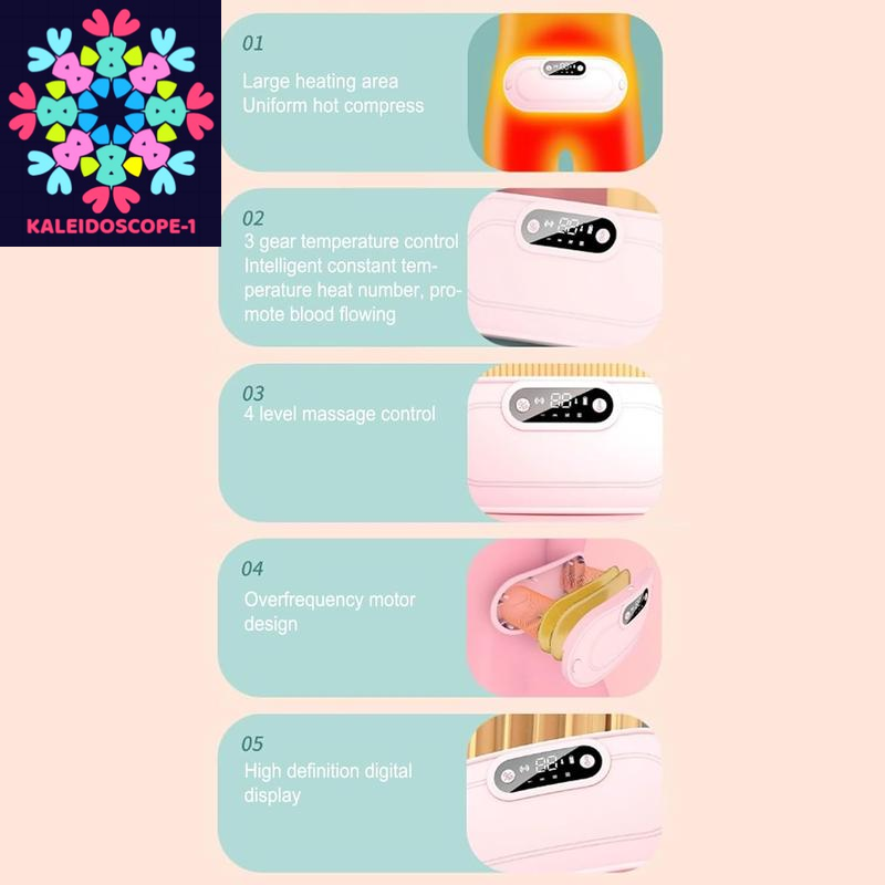 Portable Heating Pad, Heating Pads Automatic Shut off Belly Wrap Adjustable Belt Menstrual Cramps Relief Pad Comfort Daily Pink