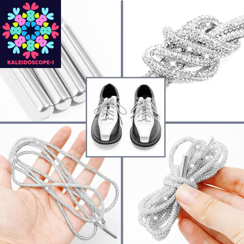 Rhinestone Glitter Shoe Laces - 1 Pair Exquisite Shiny Hoodie & Strings Shoelace.